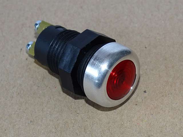 Kontrollleuchte Rot Einbaumaß Ø17mm mit Metallrand